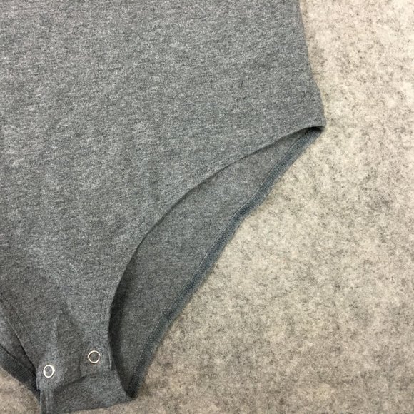 Grayson Threads Bodysuit L Gray Scoop Neck Tank Top Sleeveless Saturday Slim Fit - Picture 3 of 11